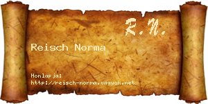 Reisch Norma névjegykártya